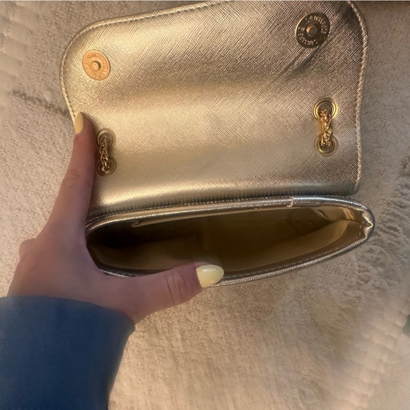 NWOT Elegant Gold and Silver Embellished Women's Bag - Picture 4 of 5